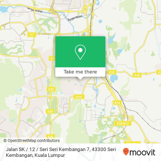 Peta Jalan SK / 12 / Seri Seri Kembangan 7, 43300 Seri Kembangan