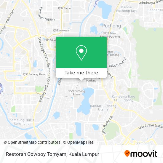 Restoran Cowboy Tomyam map
