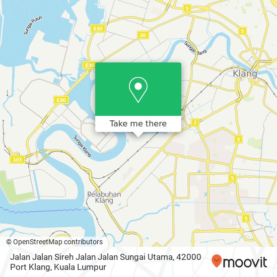 Jalan Jalan Sireh Jalan Jalan Sungai Utama, 42000 Port Klang map