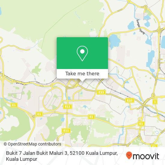 Bukit 7 Jalan Bukit Maluri 3, 52100 Kuala Lumpur map