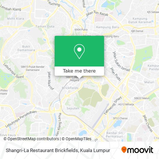 Shangri-La Restaurant Brickfields map