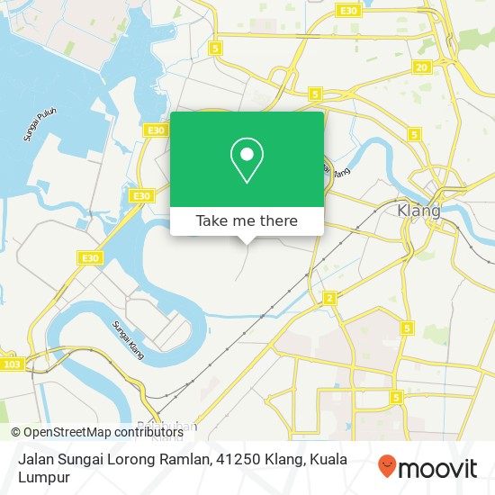 Peta Jalan Sungai Lorong Ramlan, 41250 Klang