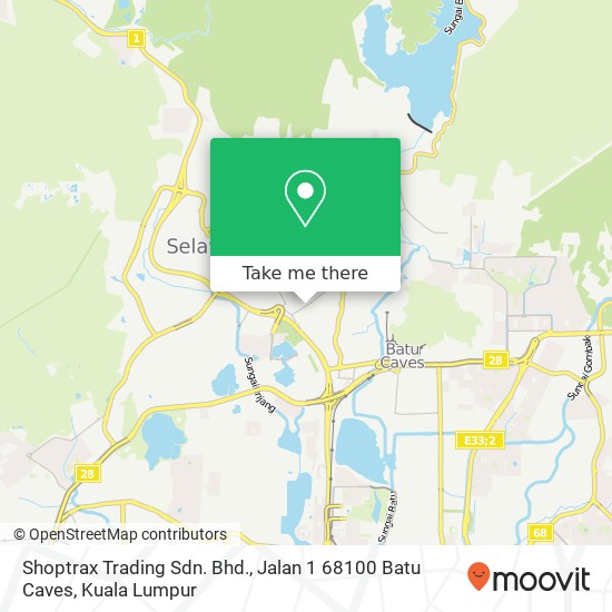 Peta Shoptrax Trading Sdn. Bhd., Jalan 1 68100 Batu Caves