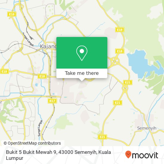 Peta Bukit 5 Bukit Mewah 9, 43000 Semenyih