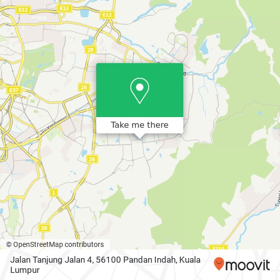 Peta Jalan Tanjung Jalan 4, 56100 Pandan Indah