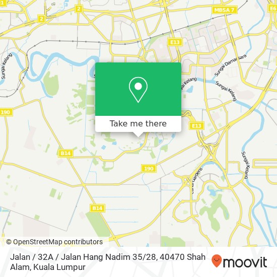 Jalan / 32A / Jalan Hang Nadim 35 / 28, 40470 Shah Alam map