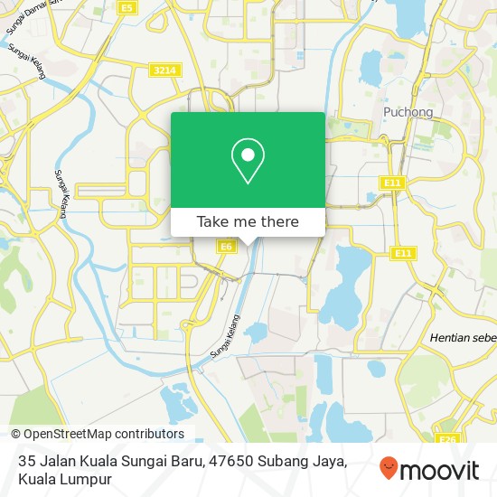35 Jalan Kuala Sungai Baru, 47650 Subang Jaya map