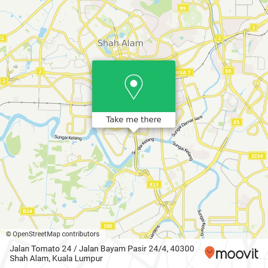 Peta Jalan Tomato 24 / Jalan Bayam Pasir 24 / 4, 40300 Shah Alam