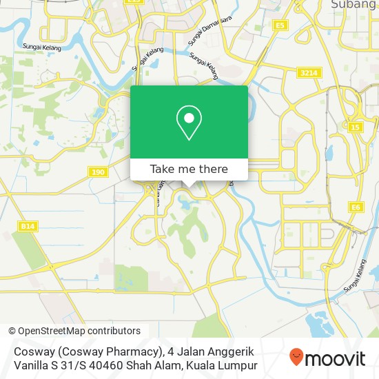 Peta Cosway (Cosway Pharmacy), 4 Jalan Anggerik Vanilla S 31 / S 40460 Shah Alam