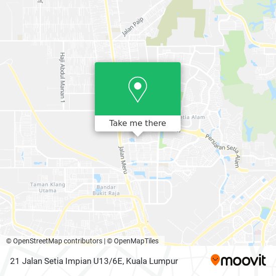 Peta 21 Jalan Setia Impian U13/6E