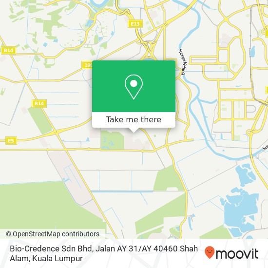 Peta Bio-Credence Sdn Bhd, Jalan AY 31 / AY 40460 Shah Alam