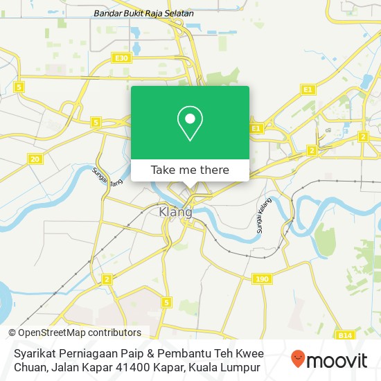 Syarikat Perniagaan Paip & Pembantu Teh Kwee Chuan, Jalan Kapar 41400 Kapar map