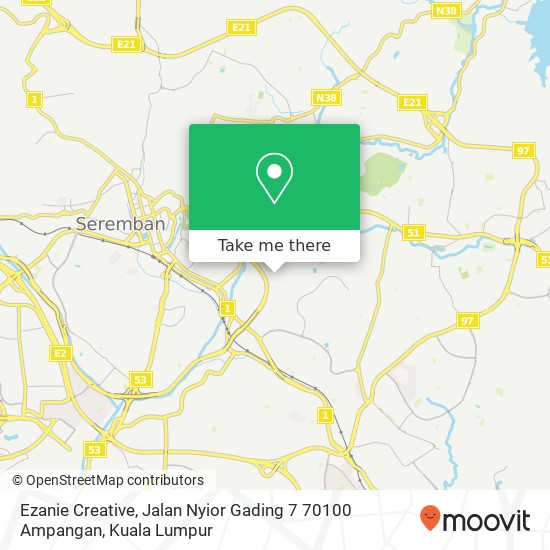 Ezanie Creative, Jalan Nyior Gading 7 70100 Ampangan map