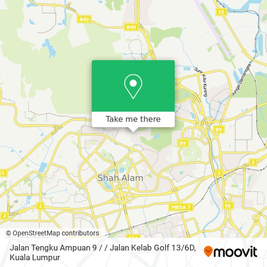 Peta Jalan Tengku Ampuan 9 / / Jalan Kelab Golf 13 / 6D