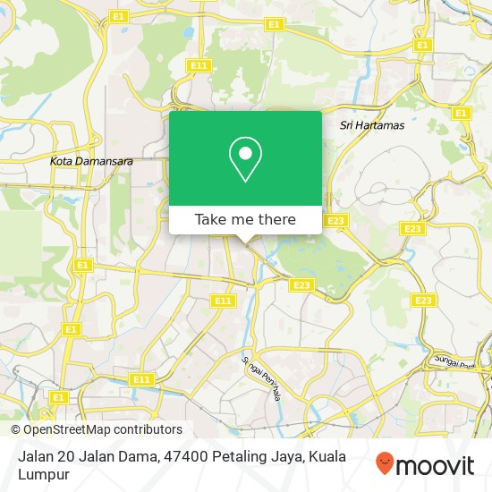 Jalan 20 Jalan Dama, 47400 Petaling Jaya map