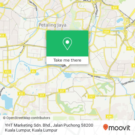 YHT Marketing Sdn. Bhd., Jalan Puchong 58200 Kuala Lumpur map