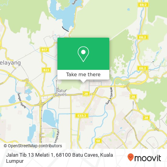 Peta Jalan Tib 13 Melati 1, 68100 Batu Caves