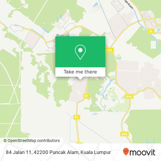 Peta 84 Jalan 11, 42200 Puncak Alam