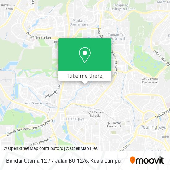 Bandar Utama 12 / / Jalan BU 12 / 6 map