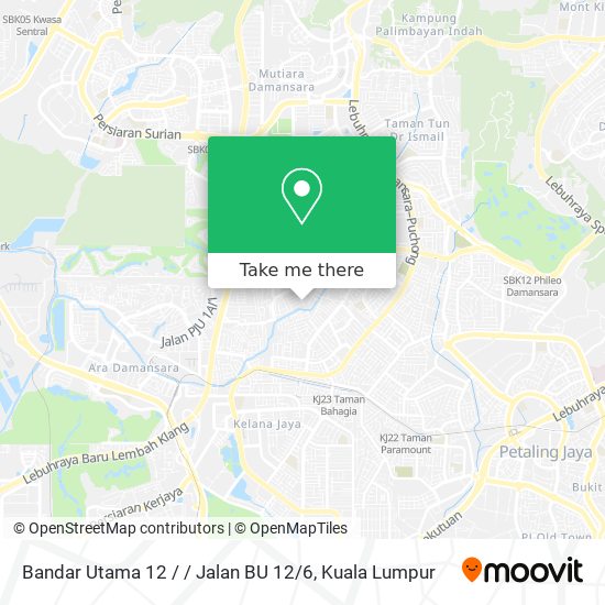 Peta Bandar Utama 12 / / Jalan BU 12 / 6