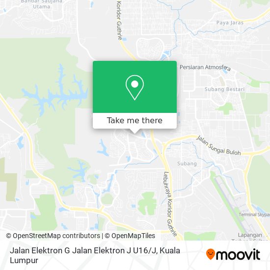 Jalan Elektron G Jalan Elektron J U16 / J map