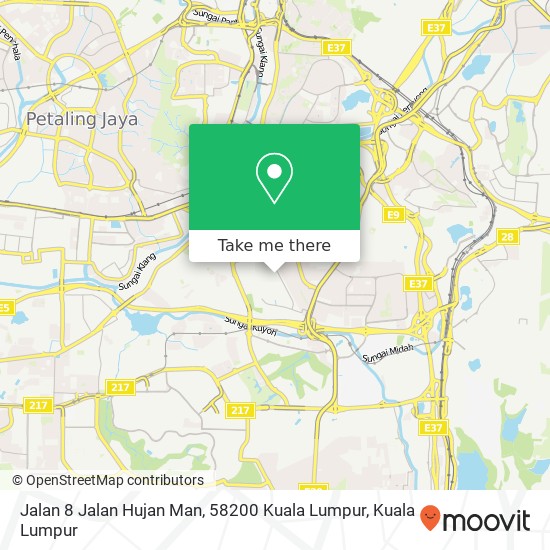 Jalan 8 Jalan Hujan Man, 58200 Kuala Lumpur map