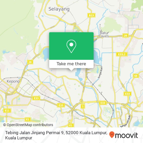 Tebing Jalan Jinjang Permai 9, 52000 Kuala Lumpur map