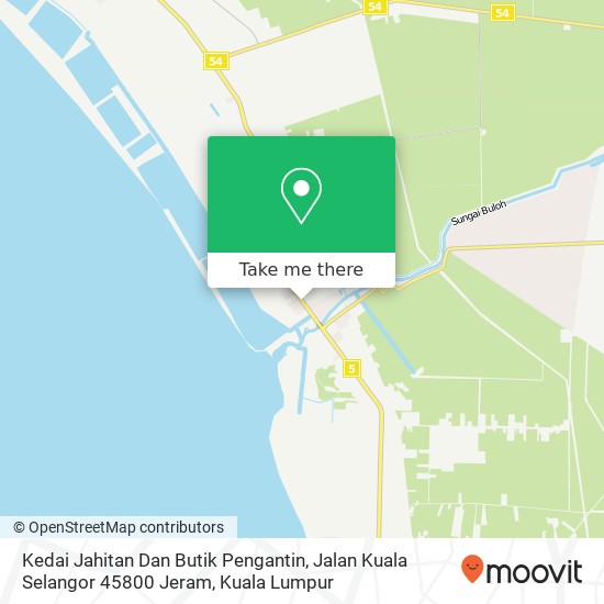 Kedai Jahitan Dan Butik Pengantin, Jalan Kuala Selangor 45800 Jeram map