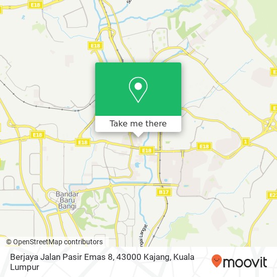 Berjaya Jalan Pasir Emas 8, 43000 Kajang map