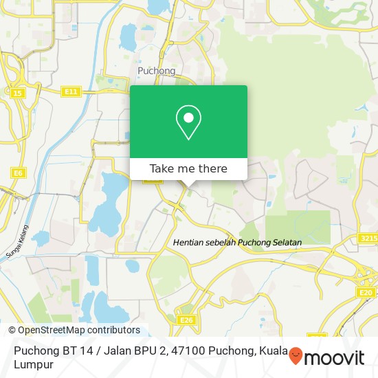 Peta Puchong BT 14 / Jalan BPU 2, 47100 Puchong