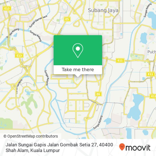 Jalan Sungai Gapis Jalan Gombak Setia 27, 40400 Shah Alam map