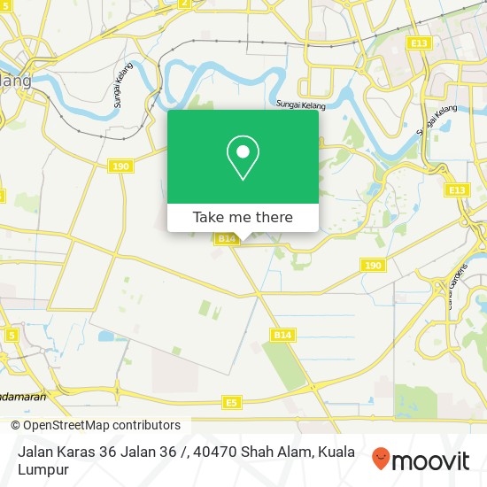 Peta Jalan Karas 36 Jalan 36 /, 40470 Shah Alam