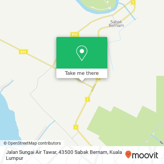 Jalan Sungai Air Tawar, 43500 Sabak Bernam map
