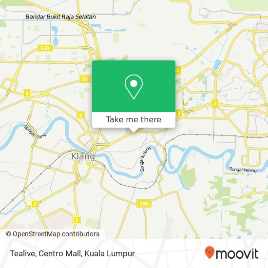 Tealive, Centro Mall map