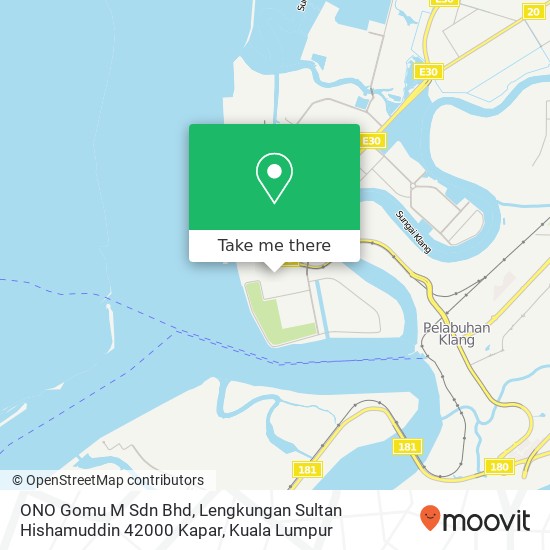 Peta ONO Gomu M Sdn Bhd, Lengkungan Sultan Hishamuddin 42000 Kapar