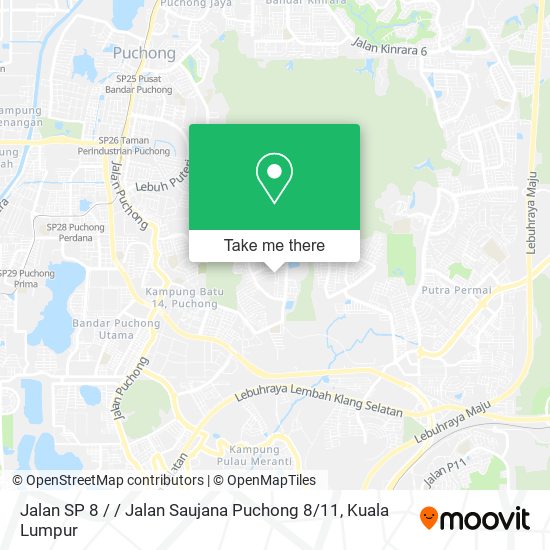 Jalan SP 8 / / Jalan Saujana Puchong 8 / 11 map