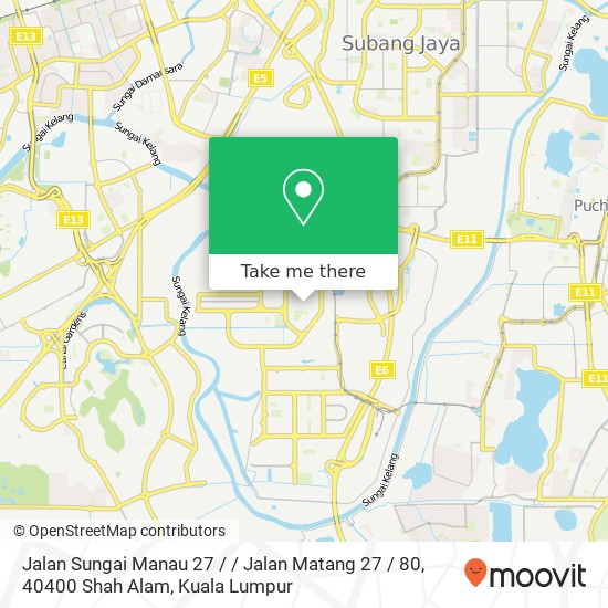 Jalan Sungai Manau 27 / / Jalan Matang 27 / 80, 40400 Shah Alam map