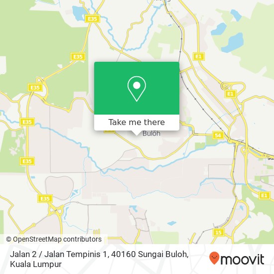 Peta Jalan 2 / Jalan Tempinis 1, 40160 Sungai Buloh