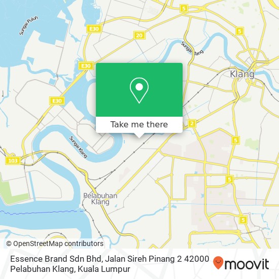 Peta Essence Brand Sdn Bhd, Jalan Sireh Pinang 2 42000 Pelabuhan Klang