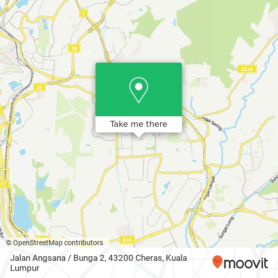Peta Jalan Angsana / Bunga 2, 43200 Cheras