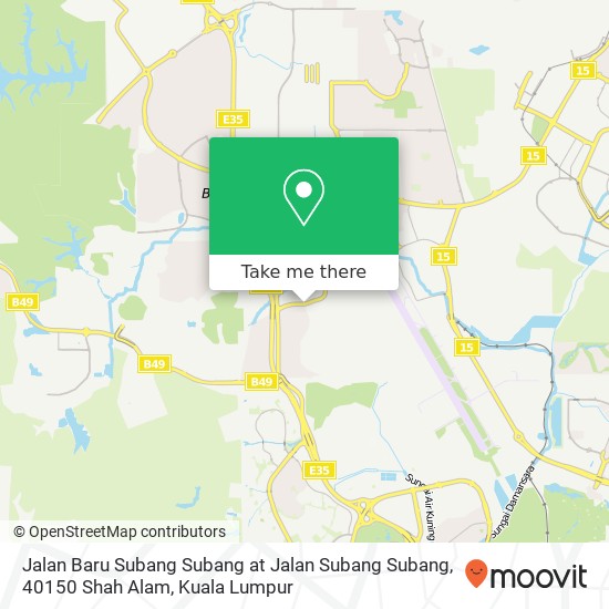 Peta Jalan Baru Subang Subang at Jalan Subang Subang, 40150 Shah Alam