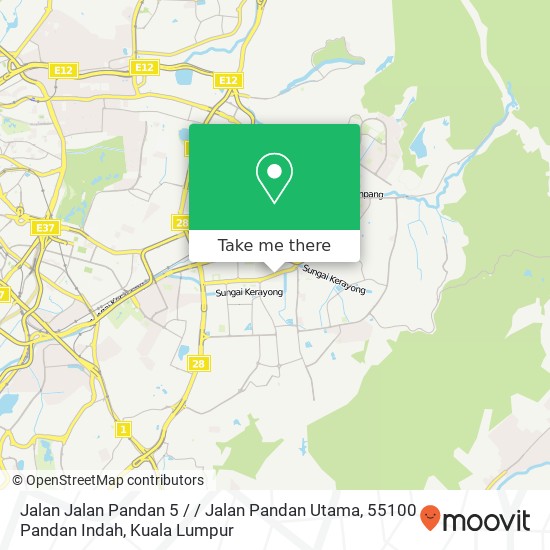 Peta Jalan Jalan Pandan 5 / / Jalan Pandan Utama, 55100 Pandan Indah