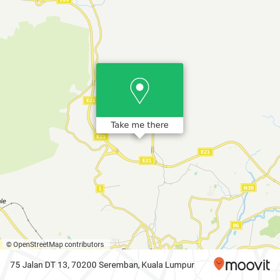 75 Jalan DT 13, 70200 Seremban map