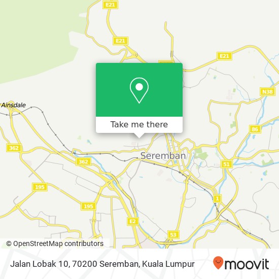 Jalan Lobak 10, 70200 Seremban map