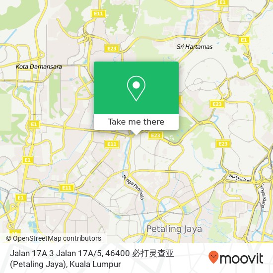 Peta Jalan 17A 3 Jalan 17A / 5, 46400 必打灵查亚 (Petaling Jaya)