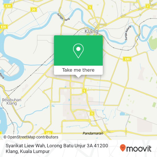 Syarikat Liew Wah, Lorong Batu Unjur 3A 41200 Klang map