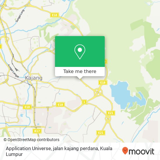 Peta Application Universe, jalan kajang perdana