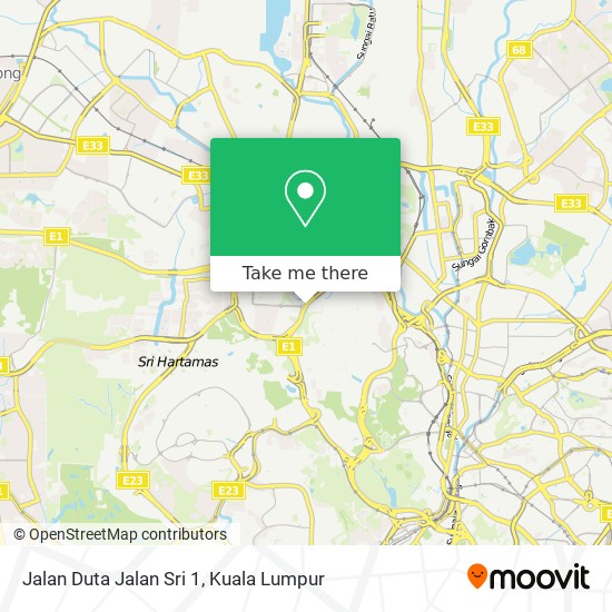 Jalan Duta Jalan Sri 1 map