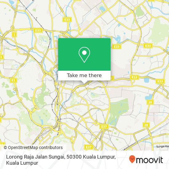Peta Lorong Raja Jalan Sungai, 50300 Kuala Lumpur