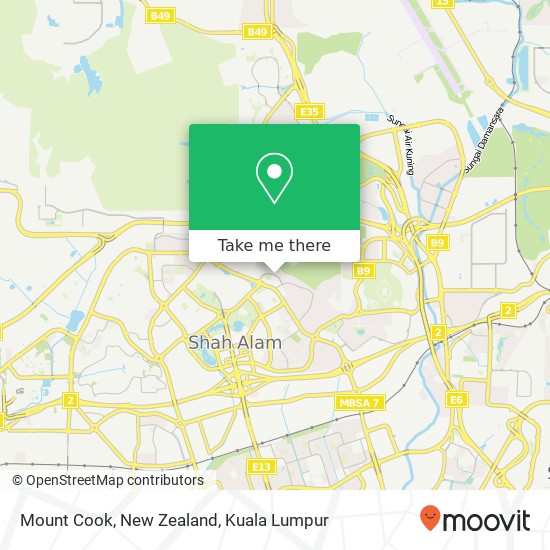 Peta Mount Cook, New Zealand